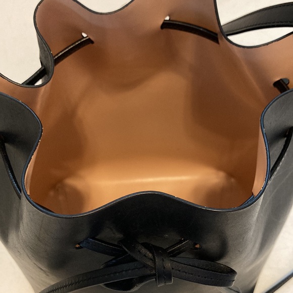 Mansur Gavriel Bucket Bag Black/Ballerina Large - Picture 7 of 11